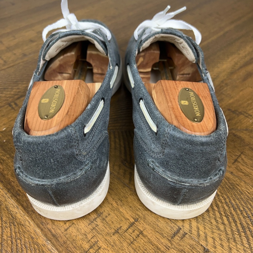 Cole Haan Boat Shoes Mens 10.5 Blue Leather White Yacht Club Collection Preppy - Picture 4 of 12